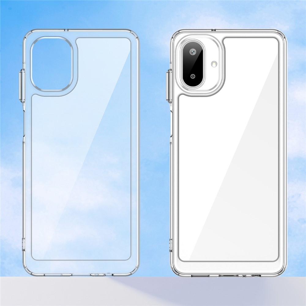 Gél tok kemény hátlappal a Samsung Galaxy A07 4G készülékre - átlátszó