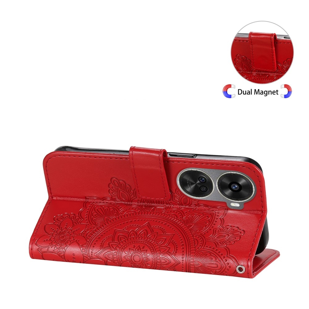 Mandala könyv tok Huawei Nova 12 SE-hez - piros