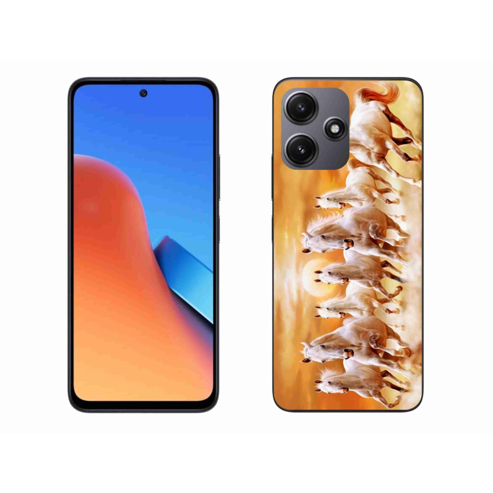 Gél tok mmCase a Xiaomi Redmi 12 5G számára - lovak 2