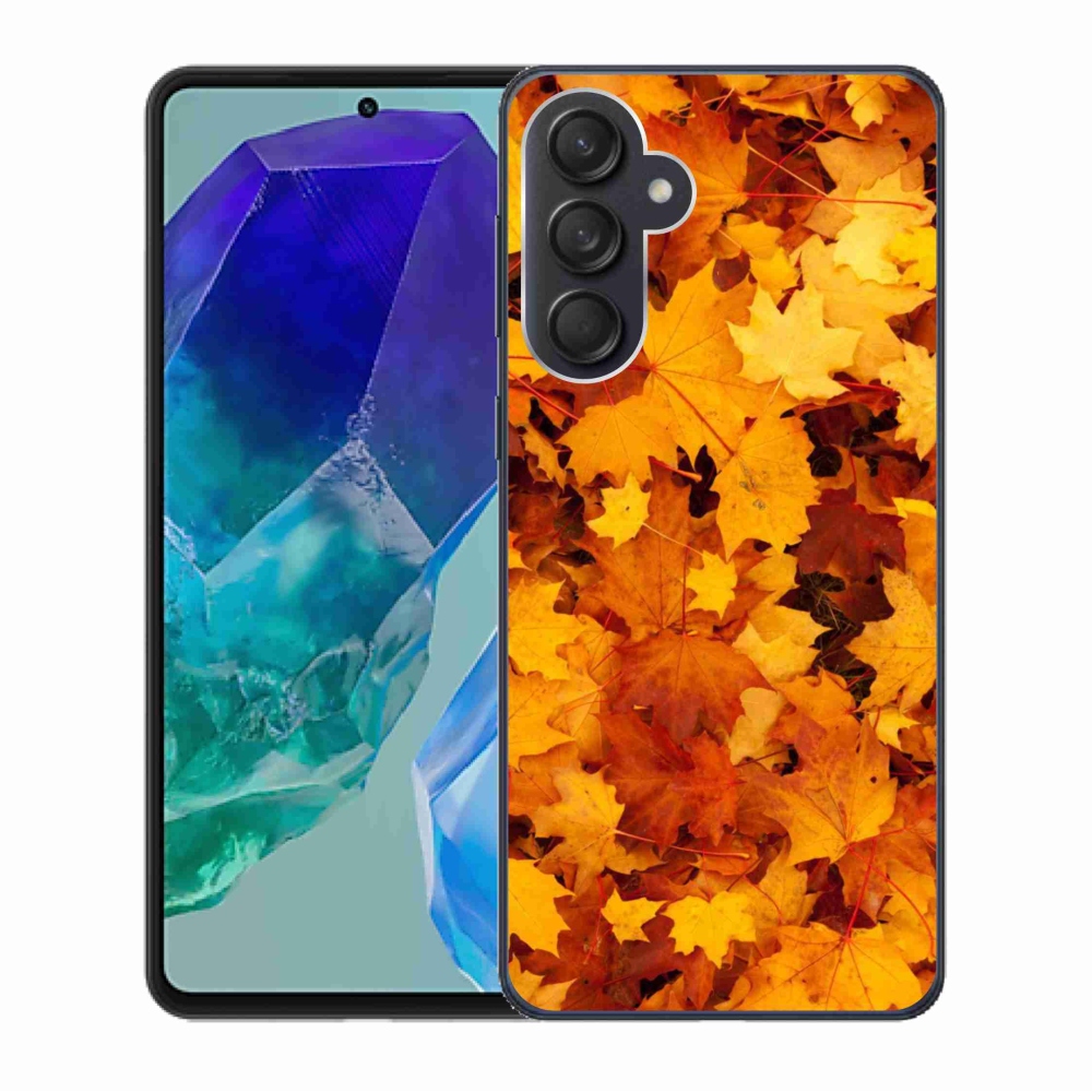 Gél borítás mmCase Samsung Galaxy M55 5G - juharlevelek - Samsung Galaxy M55 5G - Juharlevelek