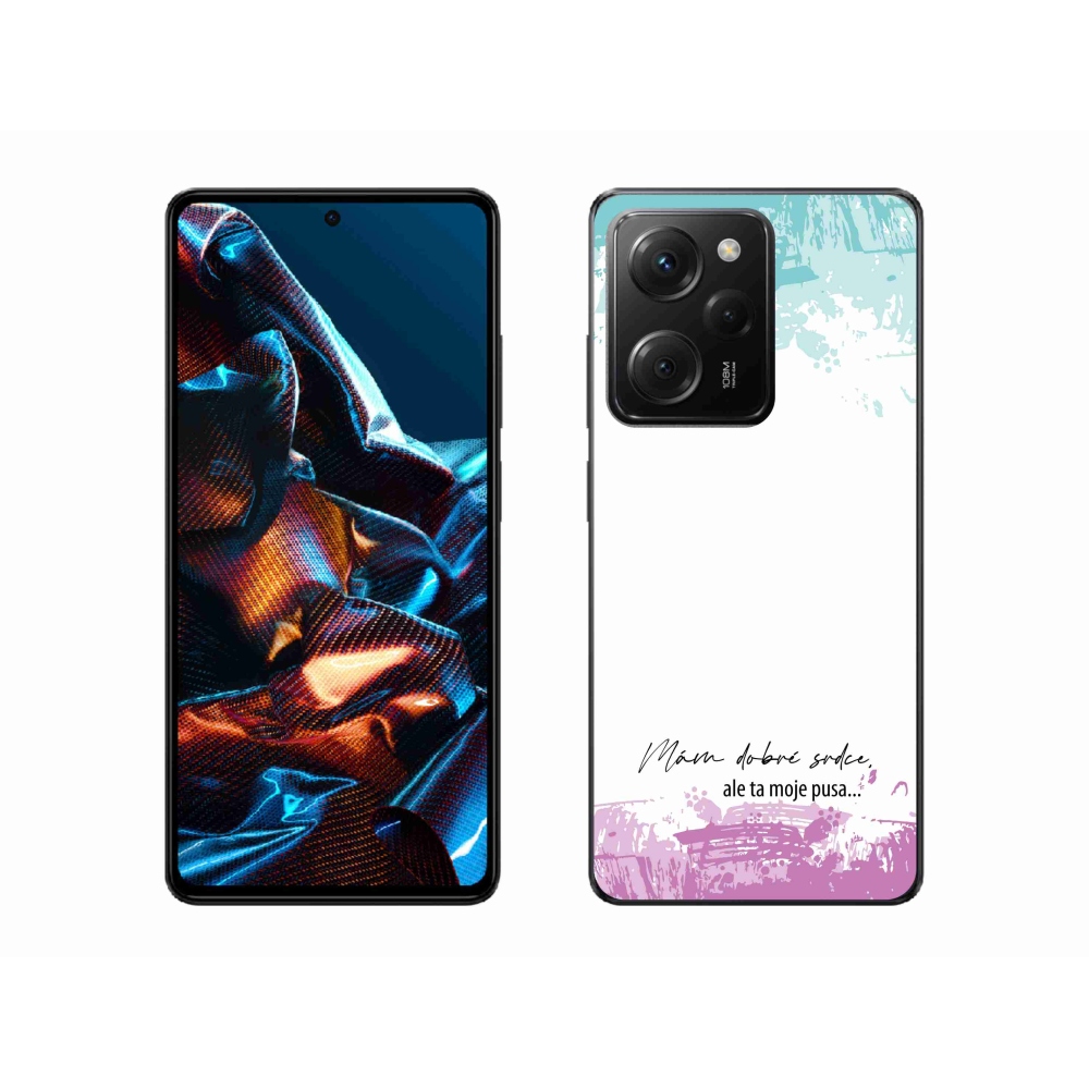 Gél borító mmCase a Xiaomi Poco X5 Pro 5G-hez - vicces szöveg 3 fehér háttérrel