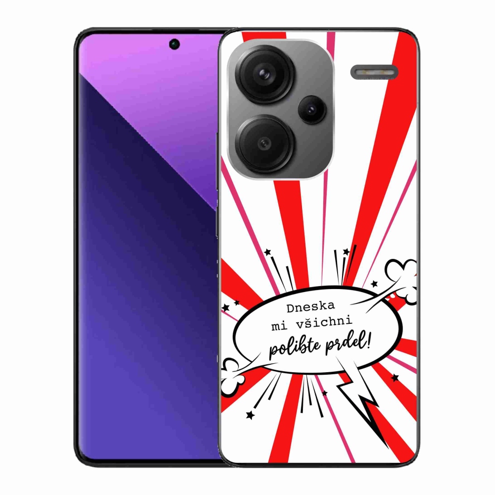 Gél borító mmCase a Xiaomi Redmi Note 13 Pro+ 5G számára - vicces szöveg 15 fehér háttérrel