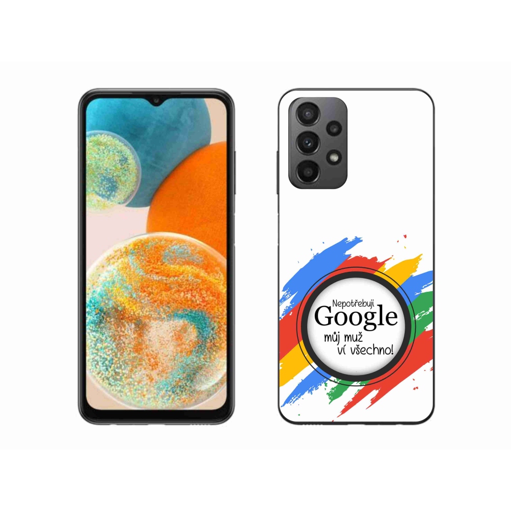 Gél borító mmCase Samsung Galaxy A23 4G/5G - az ember mindent tud fehér háttérrel