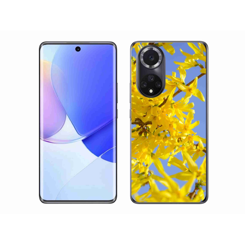 Zselés borító mmCase Honor 50 - sárga virágokhoz