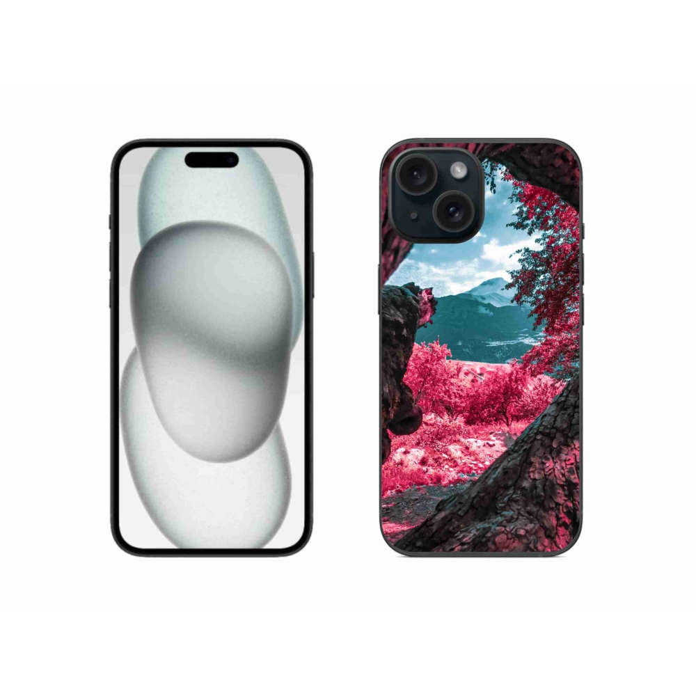 Zselés borítás mmCase iPhone 15 készülékhez - hegyi kilátás