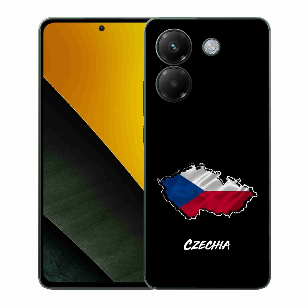 Gél borítás mmCase a Xiaomi Poco M7 Pro 5G számára - Csehország fekete háttér