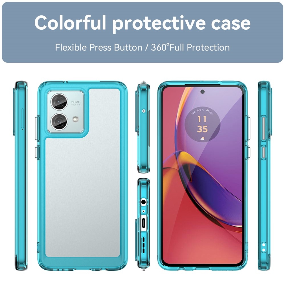 Zselés tok kemény hátlappal Motorola Moto G84 5G - világoskék