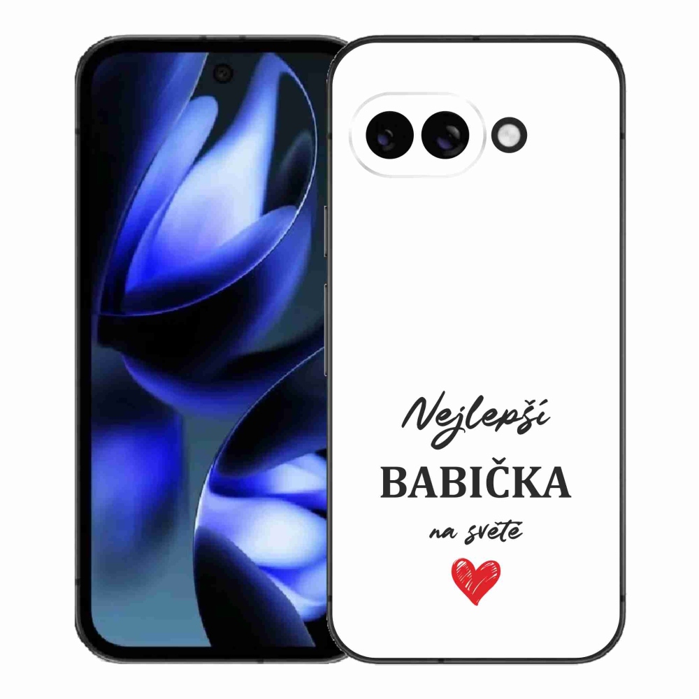 Gél borító mmCase a Google Pixel 9a - Legjobb nagyi 1 fehér háttérrel