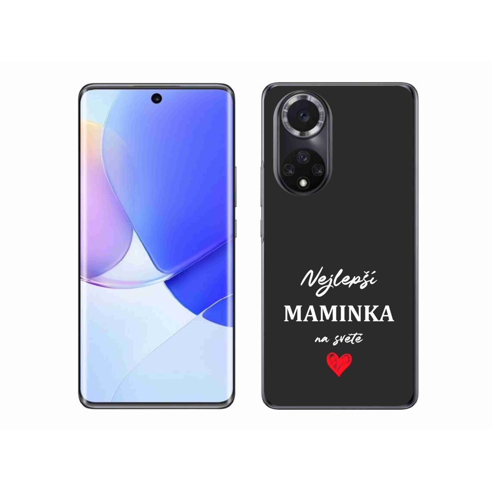 Gél borító mmCase a Huawei Nova 9 - legjobb anya 1 fekete háttérrel