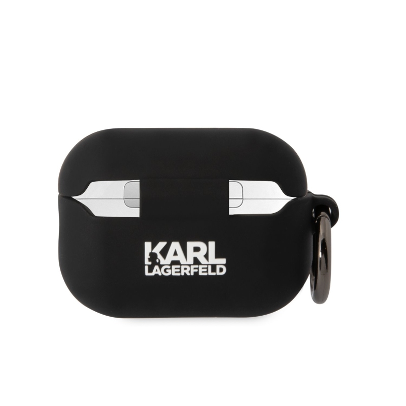 Karl Lagerfeld 3D Logo NFT Choupette Head szilikon tok az Airpods Pro 2 készülékhez Fekete