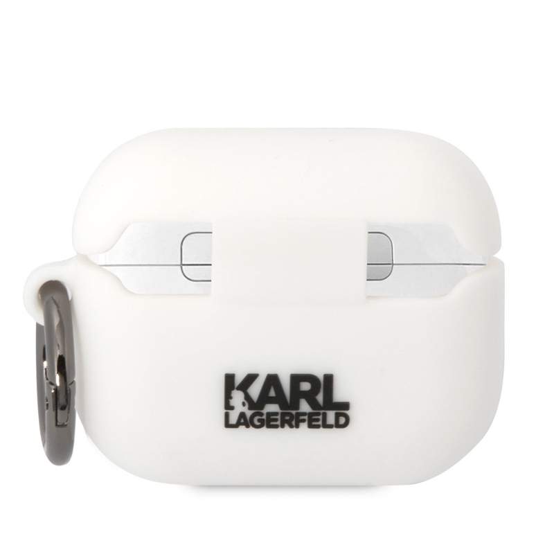 Karl Lagerfeld 3D logó NFT Karl Head szilikon tok Airpods Pro fehér színűre