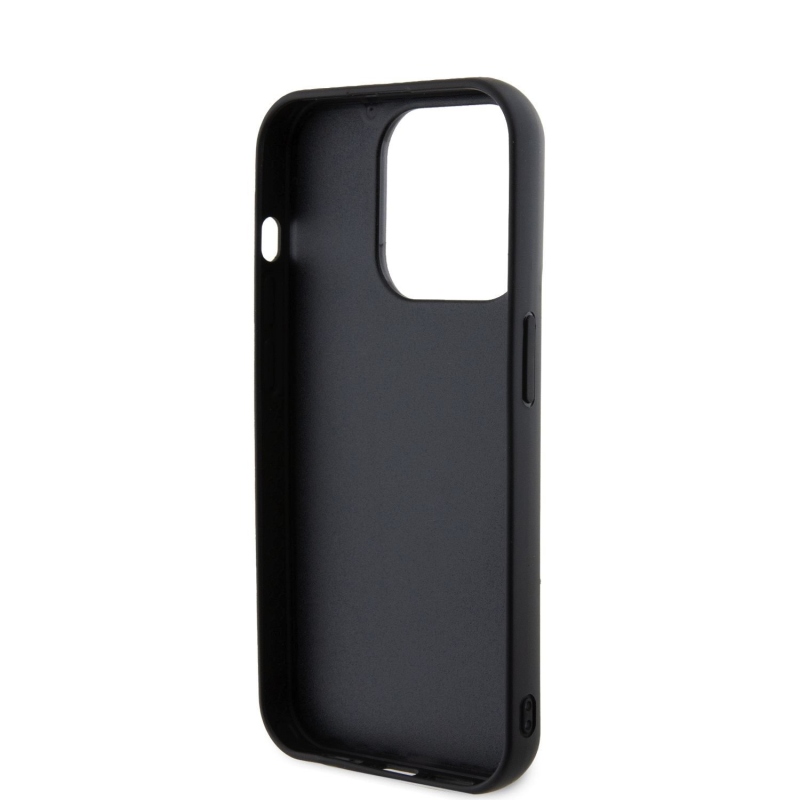 Karl Lagerfeld 3D gumiból készült Karl és Choupette hátlap iPhone 13 Pro készülékhez Fekete