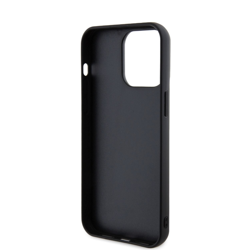 Karl Lagerfeld 3D gumiból készült Karl és Choupette hátlap iPhone 15 Pro Max készülékhez Fekete