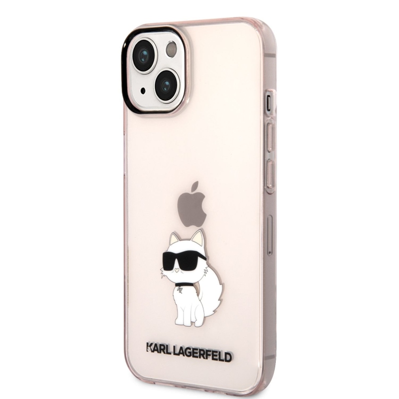 Karl Lagerfeld IML Choupette NFT hátlap az iPhone 14 Plus rózsaszínű modellhez