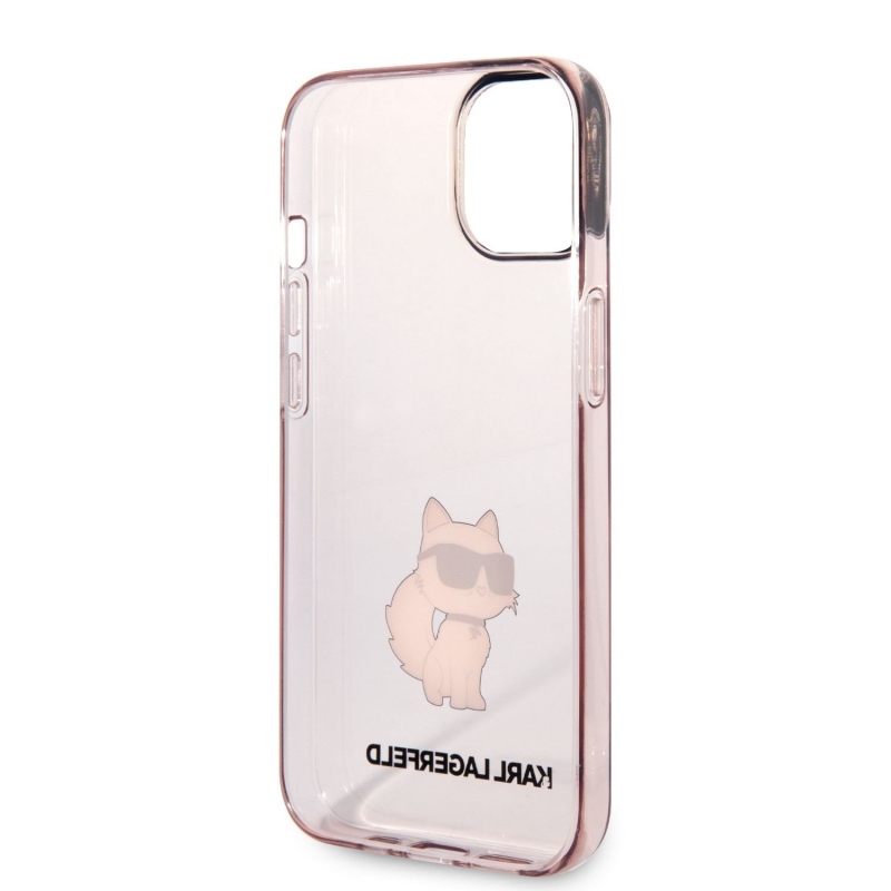Karl Lagerfeld IML Choupette NFT hátlap az iPhone 14 Plus rózsaszínű modellhez