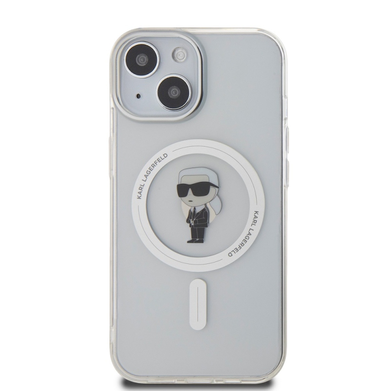 Karl Lagerfeld IML IML Ikonik MagSafe hátlap iPhone 15 készülékhez - átlátszó