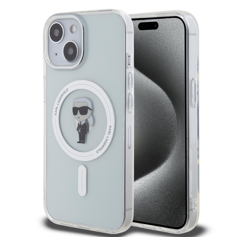 Karl Lagerfeld IML IML Ikonik MagSafe hátlap iPhone 15 készülékhez - átlátszó