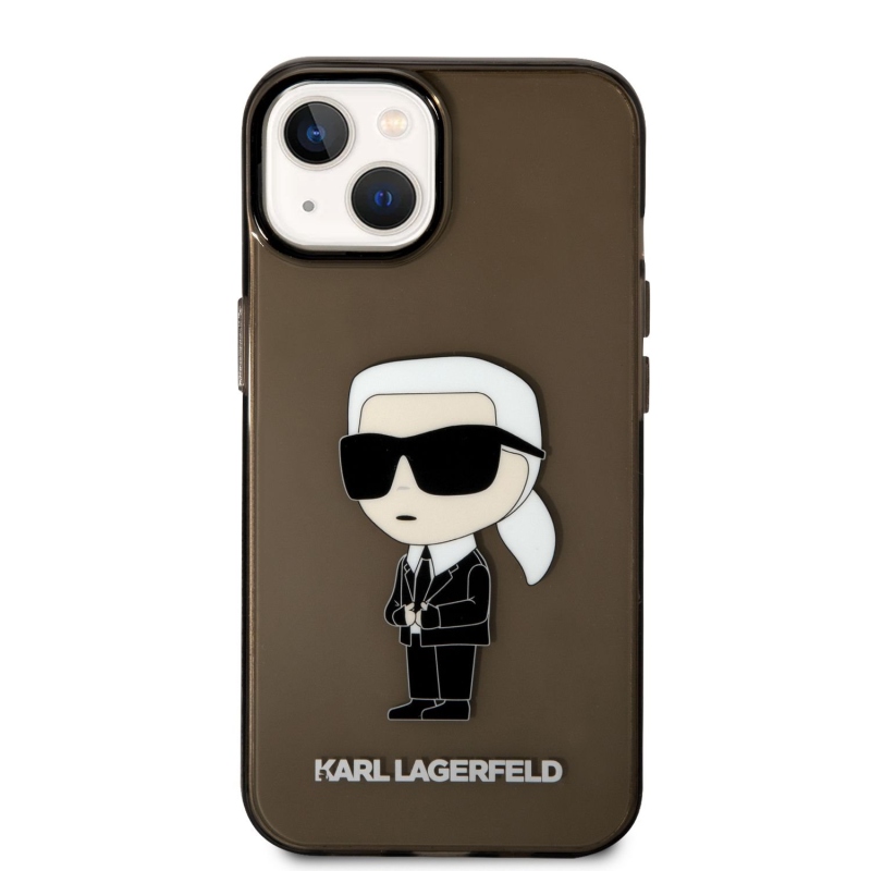 Karl Lagerfeld IML IML Ikonik NFT hátlap iPhone 14 Plus fekete színhez
