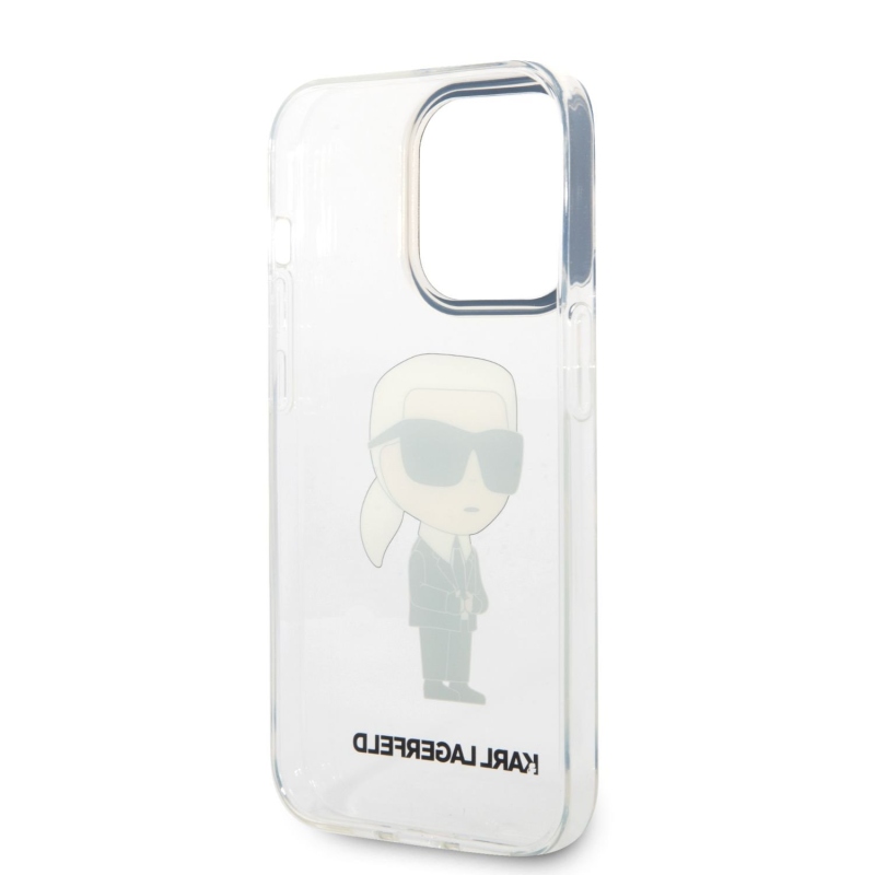 Karl Lagerfeld IML IML Ikonik NFT hátlap iPhone 14 Pro átlátszó borításhoz