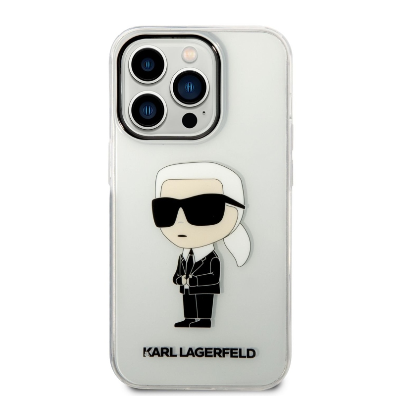 Karl Lagerfeld IML IML Ikonik NFT hátlap iPhone 14 Pro átlátszó borításhoz