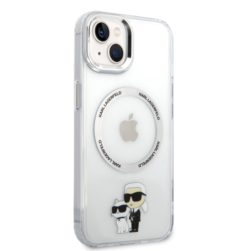 Karl Lagerfeld IML Karl és Choupette NFT MagSafe hátlap iPhone 13 készülékhez - átlátszó