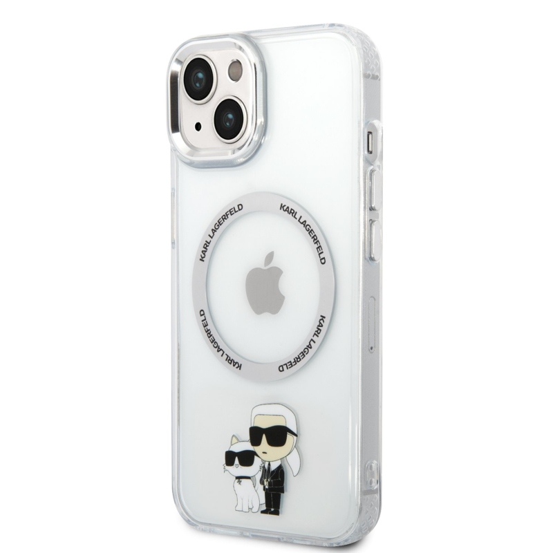 Karl Lagerfeld IML Karl és Choupette NFT MagSafe hátlap iPhone 13 készülékhez - átlátszó