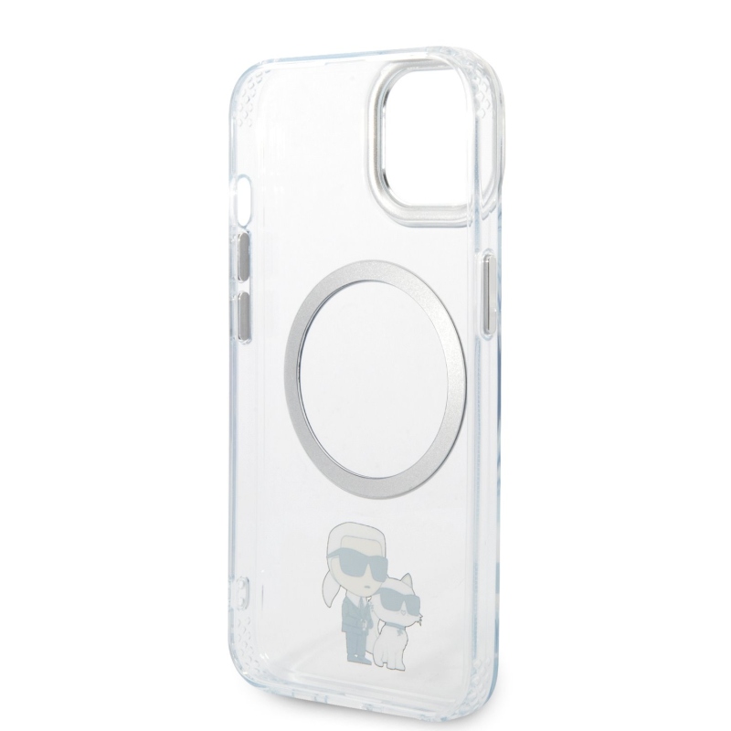 Karl Lagerfeld IML Karl és Choupette NFT MagSafe hátlap iPhone 13 készülékhez - átlátszó