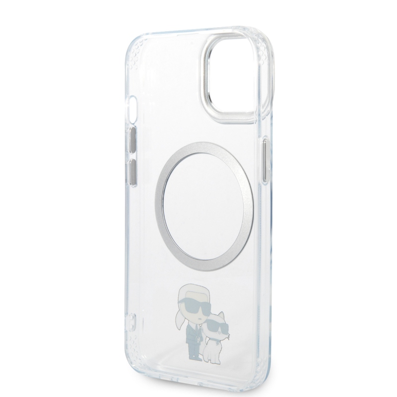 Karl Lagerfeld IML Karl és Choupette NFT MagSafe hátlap iPhone 15 készülékhez - átlátszó