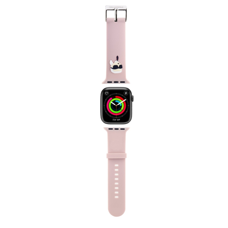Karl Lagerfeld Karl Head Karl Head NFT szíj Apple Watch-hoz 38/40/41 rózsaszín