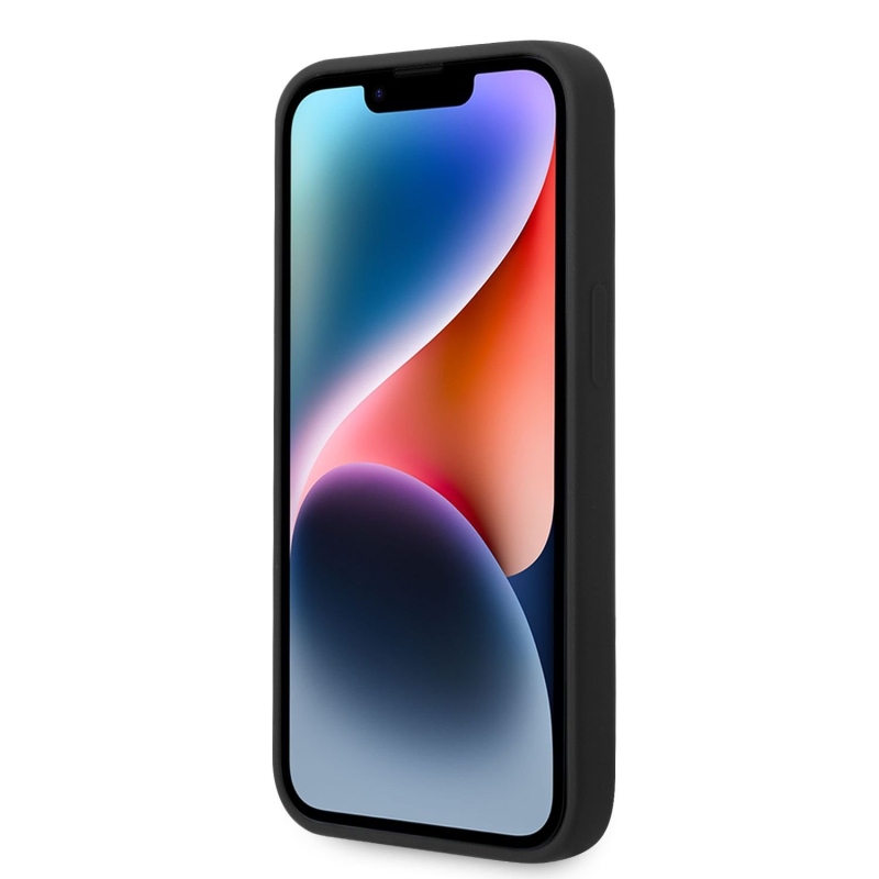 Karl Lagerfeld Liquid Silicone Choupette hátlap iPhone 14 Plus fekete színűre