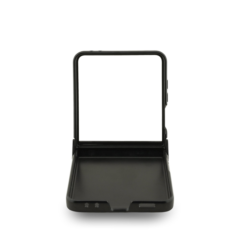 Karl Lagerfeld PU Saffiano Karl and Choupette hátlap Samsung Galaxy Z Flip 7 készülékhez, fekete