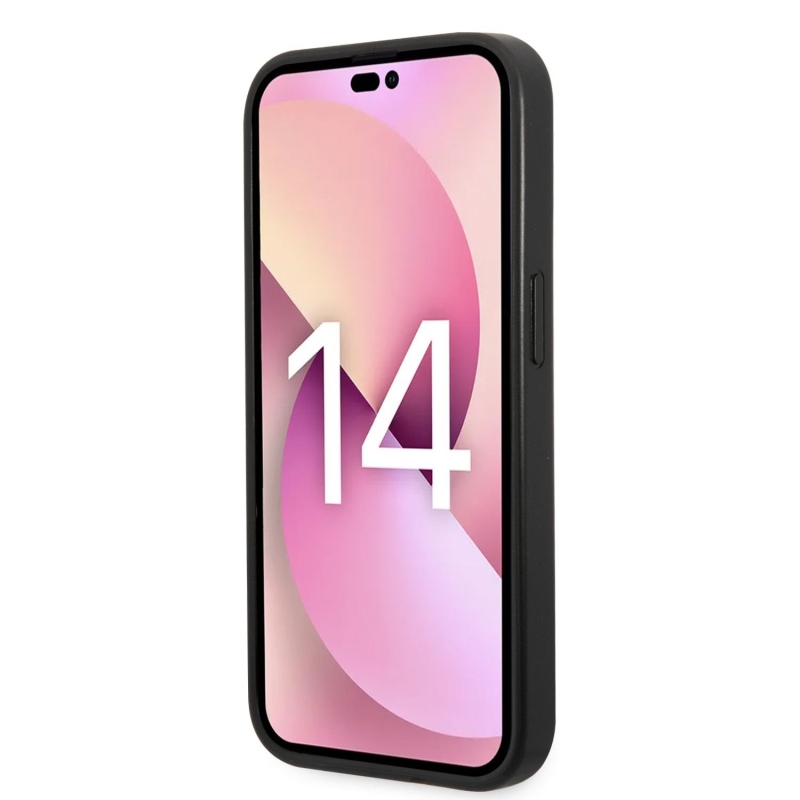 Karl Lagerfeld PU Saffiano Karl Head hátlap az iPhone 14 Pro Max készülékhez fekete