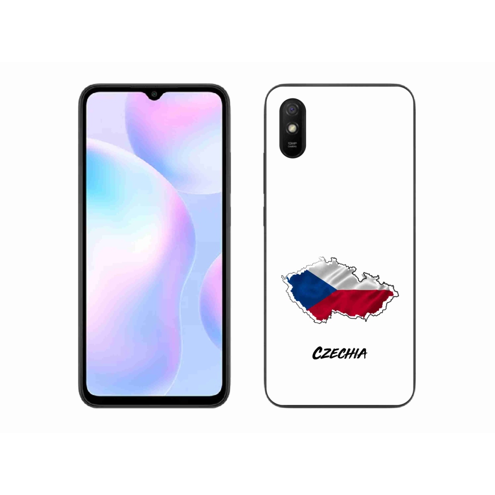 Gél borítás mmCase a Xiaomi Redmi 9A - Csehország fehér háttérrel