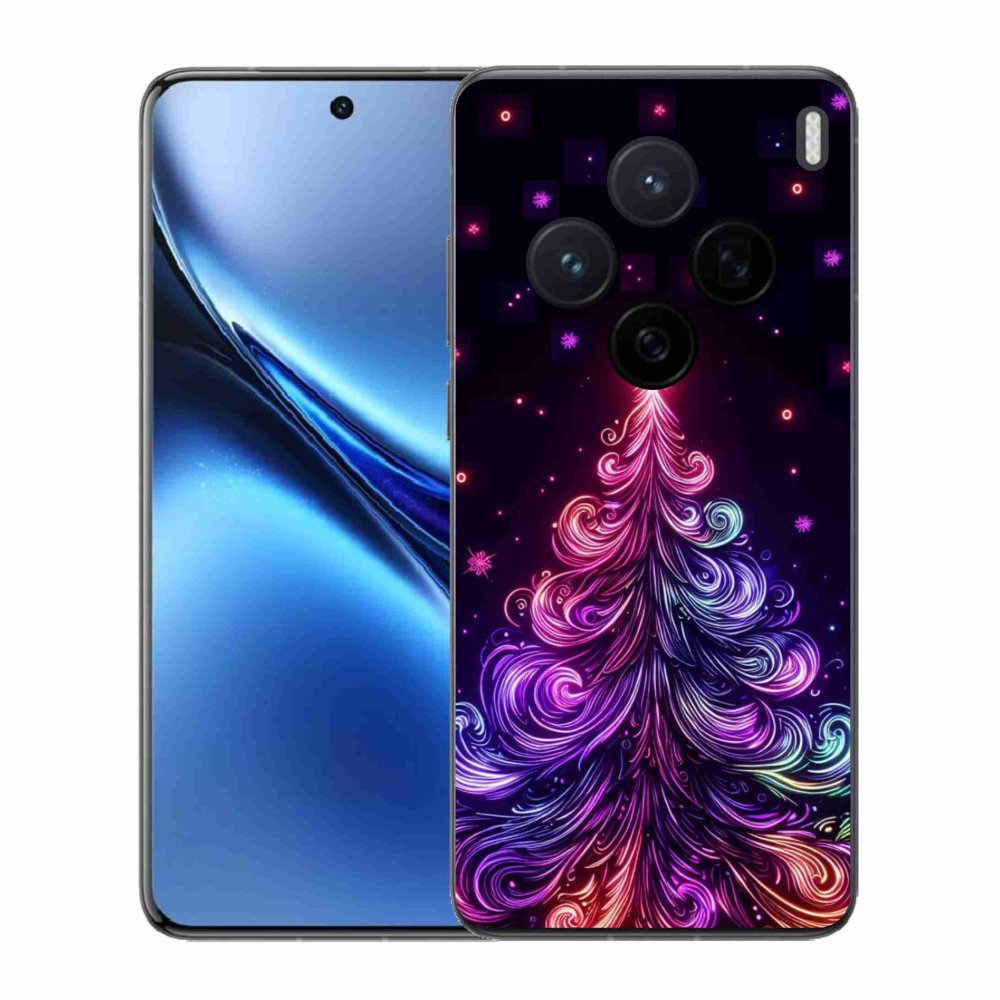 Zselés borítás mmCase a Vivo X200 5G-hez - neon karácsonyfa 1