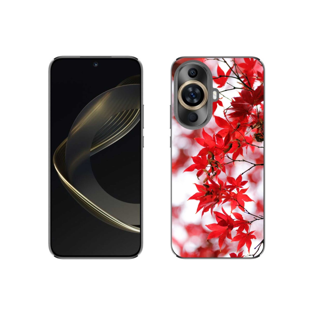 Gél borító mmCase a Huawei Nova 11 készülékhez - piros levelek