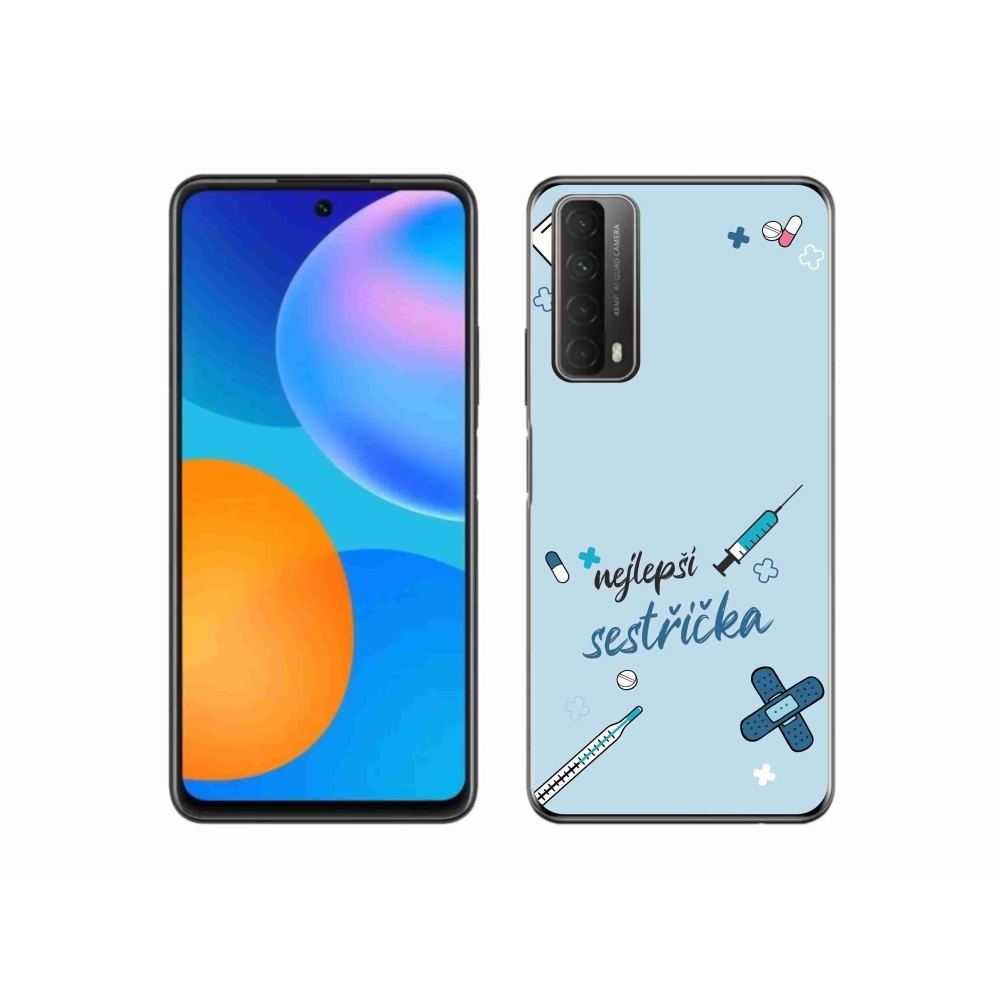 Gél borító mmCase a Huawei P Smart (2021) - a legjobb kishúg kék háttérrel