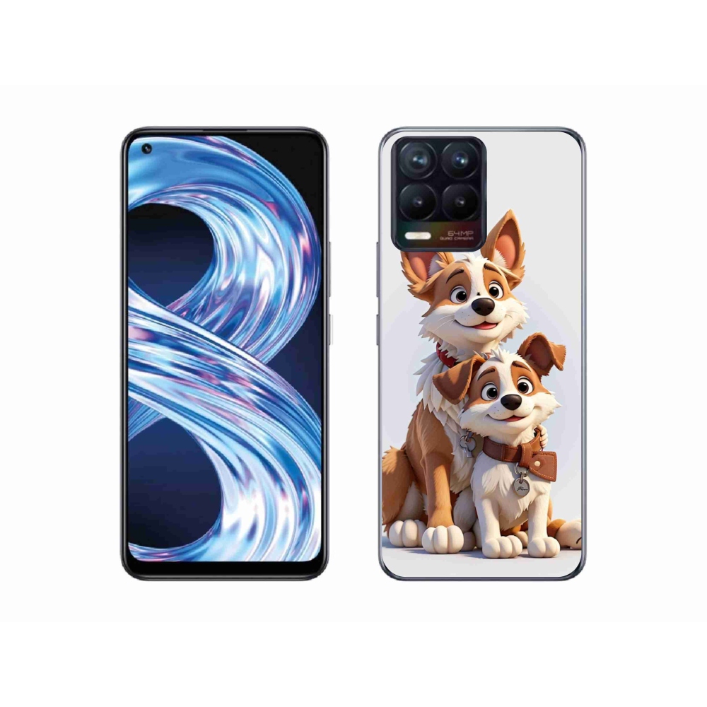 Gél borítás mmCase a Realme 8 Pro-n - kutyák rajzolása