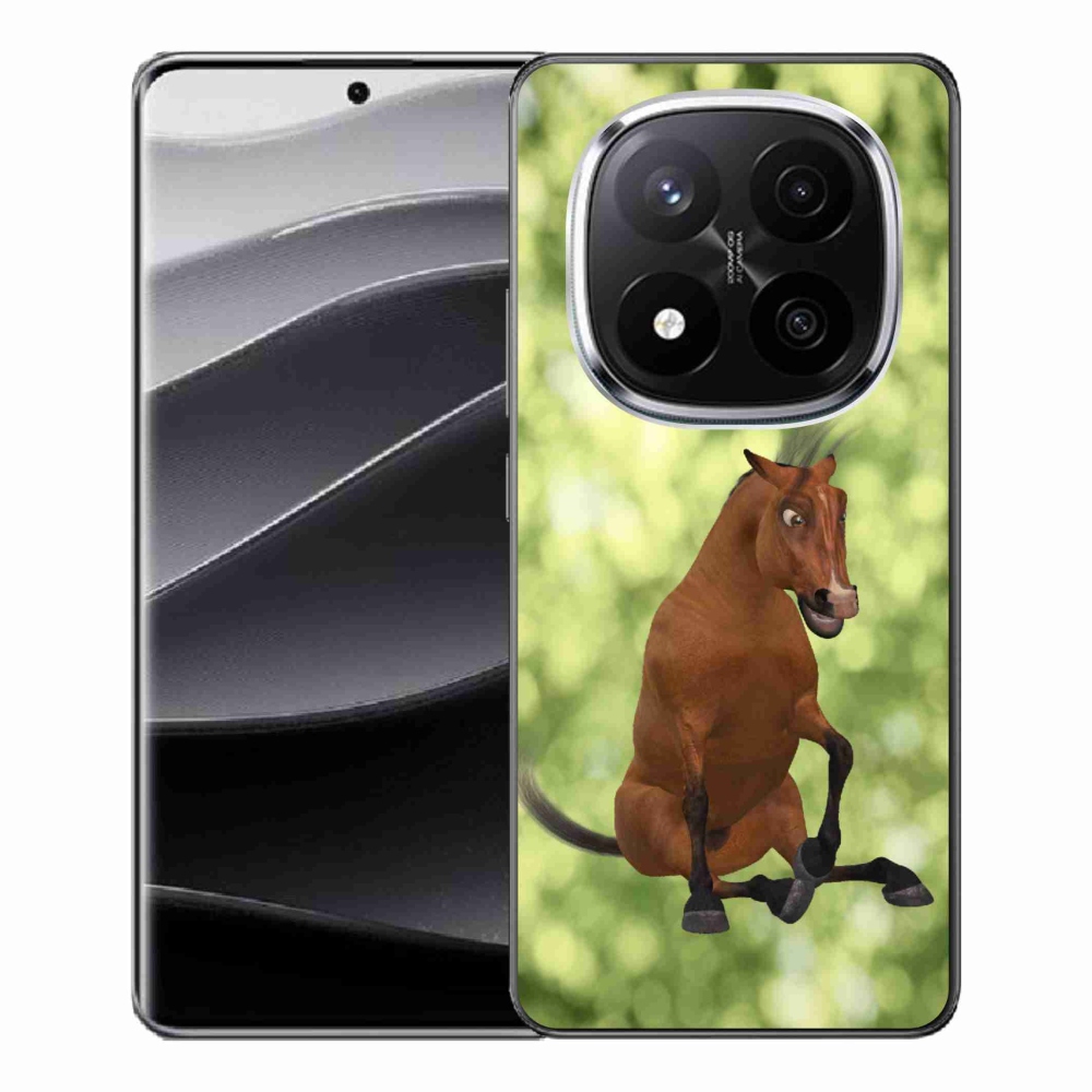 Gél borító mmCase a Xiaomi Redmi Note 14 Pro+ 5G - barna rajzfilm ló 1
