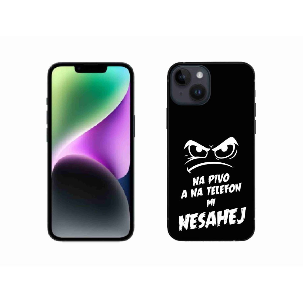Gél borítás mmCase iPhone 14 - sör motívum 2 fekete háttérrel