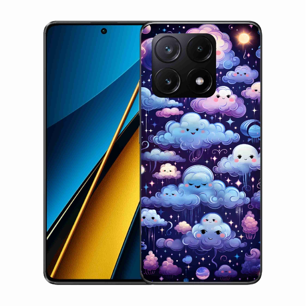 Gél borítás mmCase a Xiaomi Poco X6 Pro 5G számára - felhők
