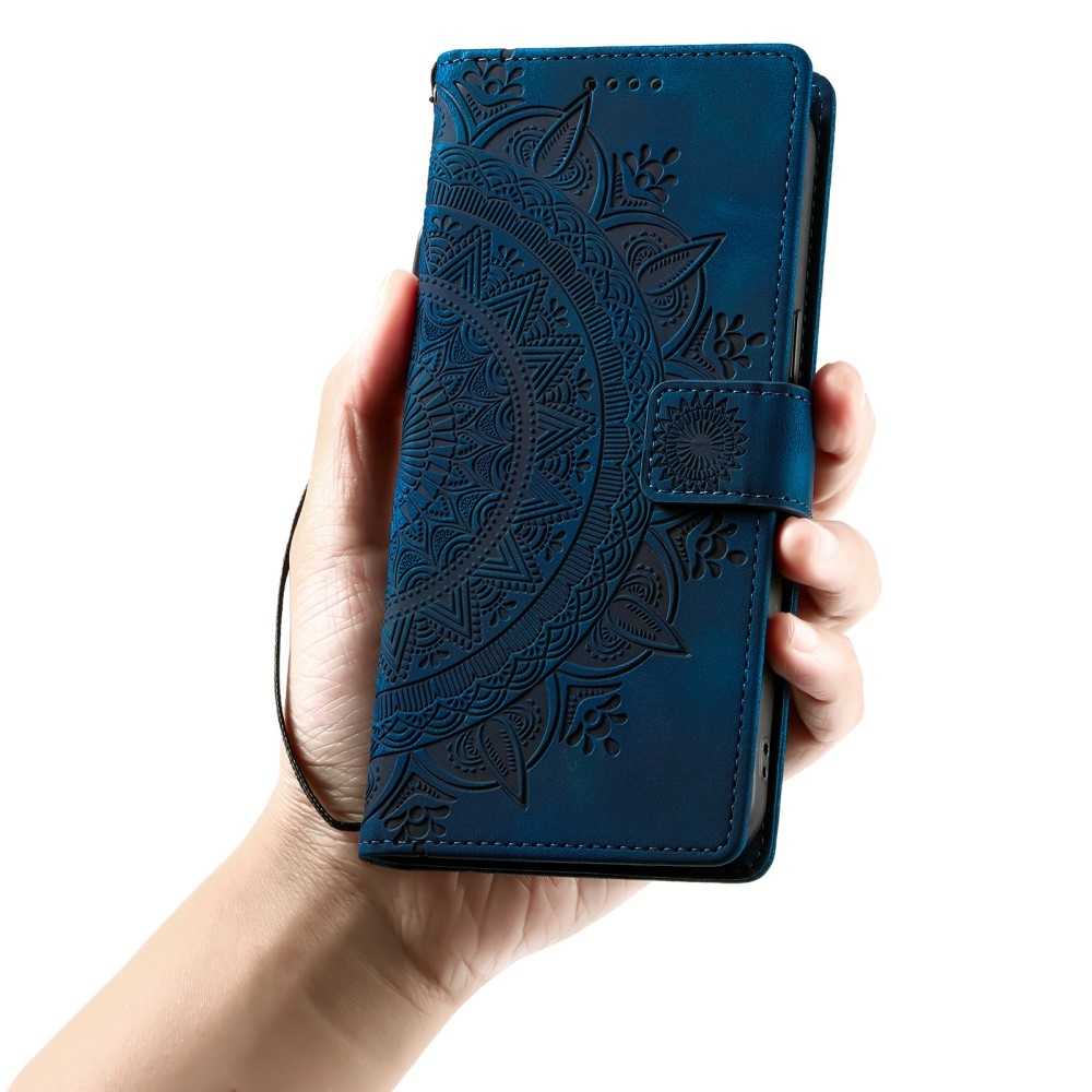 Mandalák könyv tok Xiaomi Redmi Note 14-hez - kék