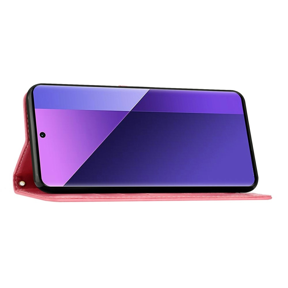 Virágok könyv tok Samsung Galaxy S25 Edge készülékhez - rózsaszín