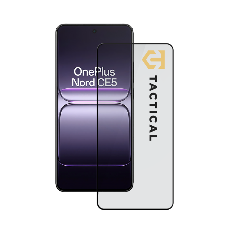 Taktikai üvegpajzs 5D üveg a OnePlus Nord CE5 5G Fekete számára