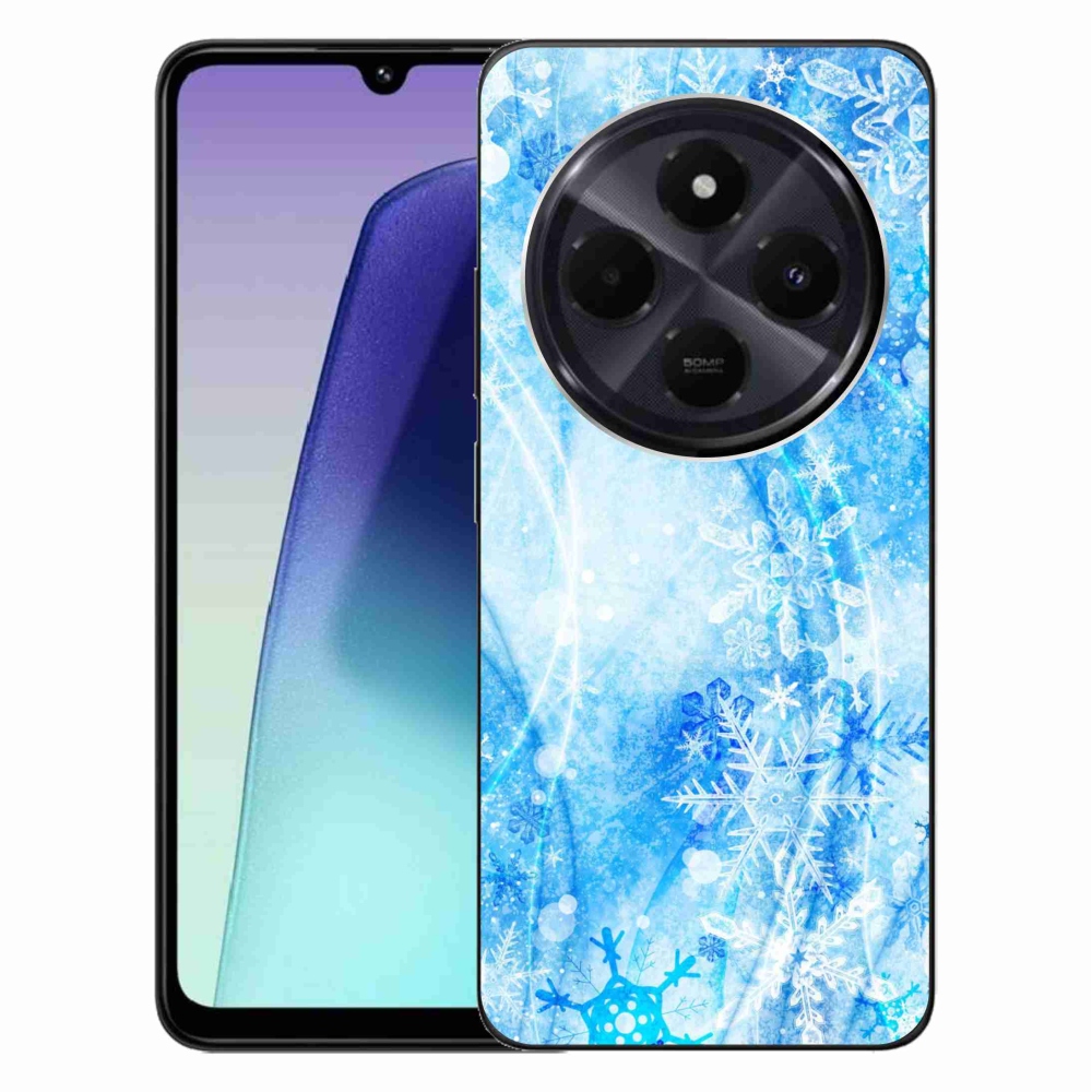 Gél borítás mmCase a Xiaomi Redmi 14C/Poco C75-hez - hópelyhek