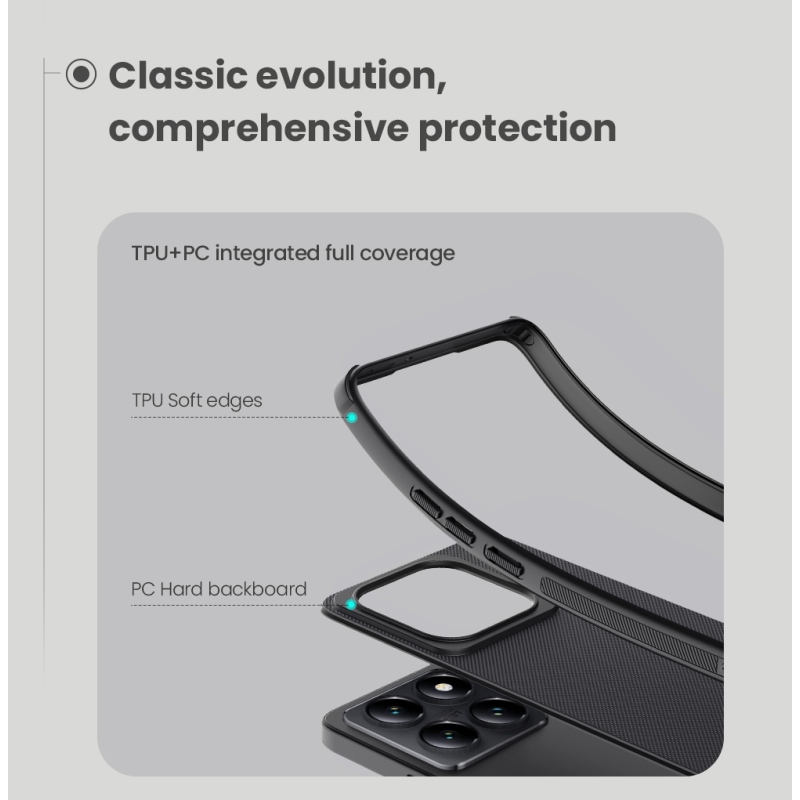 Nillkin Super Frosted PRO hátlap a Xiaomi 14T Pro számára Mélyzöld
