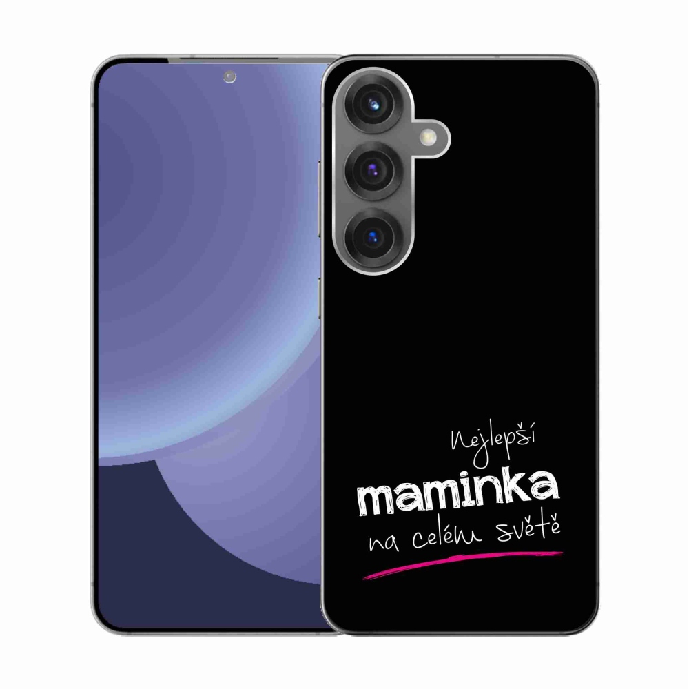 Gél borító mmCase Samsung Galaxy S25 - legjobb anya 4 fekete háttérrel