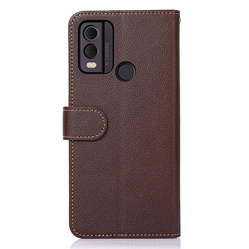 KHAZ könyvtáska Nokia C22 készülékhez - barna színű