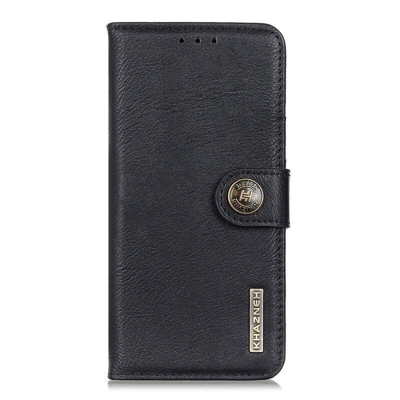 KHAZ PU bőr pénztárca tok a Xiaomi Mi 11 Ultra számára - fekete