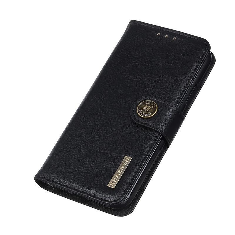 KHAZ PU bőr pénztárca tok a Xiaomi Mi 11 Ultra számára - fekete