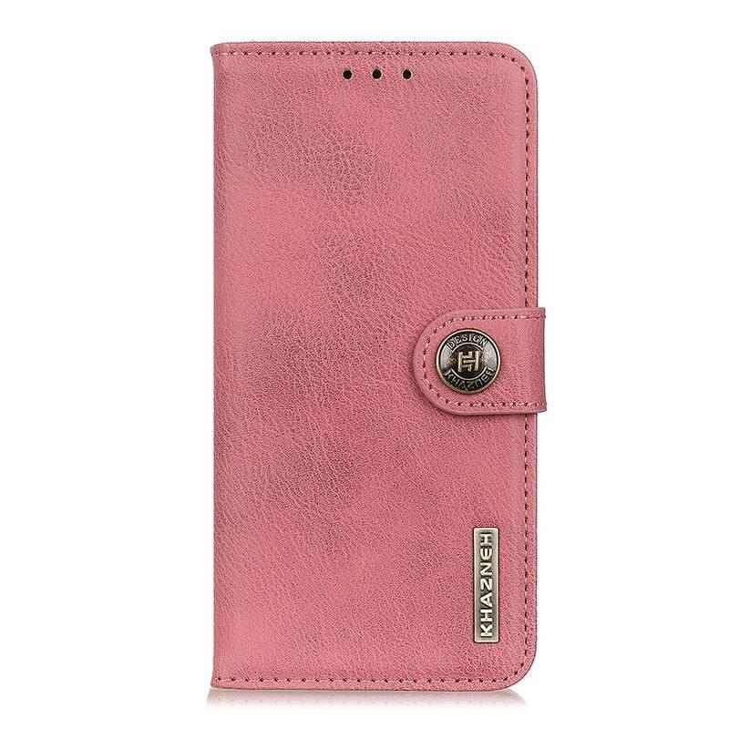 KHAZ PU bőr pénztárca tok Xiaomi Mi 11 Ultra - rózsaszín